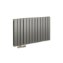 Eco Eleganza Anthracite Horizontal Flat Designer Aluminium Radiator 600x975mm Double Panel 3973 BTU