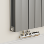 Eco Eleganza Anthracite Horizontal Flat Designer Aluminium Radiator 600x975mm Double Panel 3973 BTU