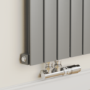 Eco Eleganza Anthracite Horizontal Flat Designer Aluminium Radiator 600x750mm Single Panel 2302 BTU