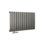 Eco Eleganza Anthracite Horizontal Flat Designer Aluminium Radiator 600x975mm Single Panel 2992 BTU