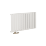 Eco Eleganza White Horizontal Flat Designer Aluminium Radiator 600x975mm Single Panel 2992 BTU