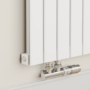 Eco Eleganza White Horizontal Flat Designer Aluminium Radiator 600x975mm Single Panel 2992 BTU