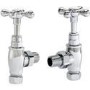 Pair of Angle Cross Head Traditional Radiator Valves