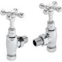 Pair of Angle Cross Head Traditional Radiator Valves