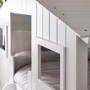 White Mid Sleeper House Bed with Storage Unit - Acorn