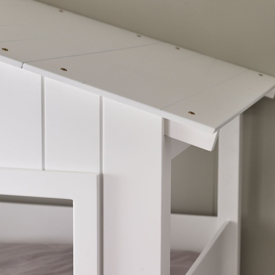White Mid Sleeper House Bed with Storage Unit - Acorn