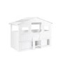 White Mid Sleeper House Bed with Storage Unit - Acorn