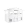 White Mid Sleeper House Bed with Storage Unit - Acorn