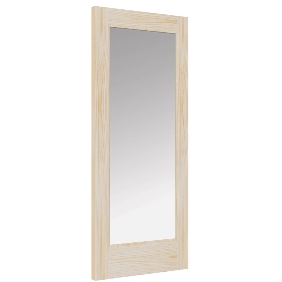 Internal Accoya Door with Clear Glass - Unfinished - 1981 x 762 x 44mm - Pattern 10 Essential - XL Joinery