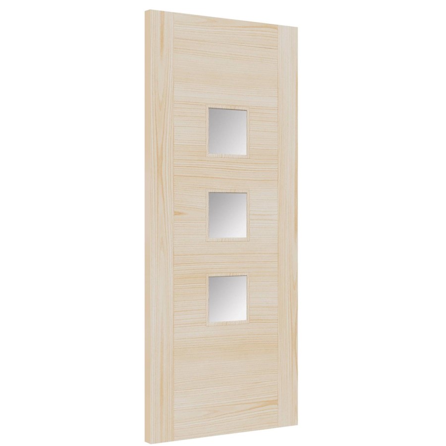 Internal Accoya Door with Opaque Glass - Unfinished - 1981 x 838 x 44mm - Turin Essential - XL Joinery