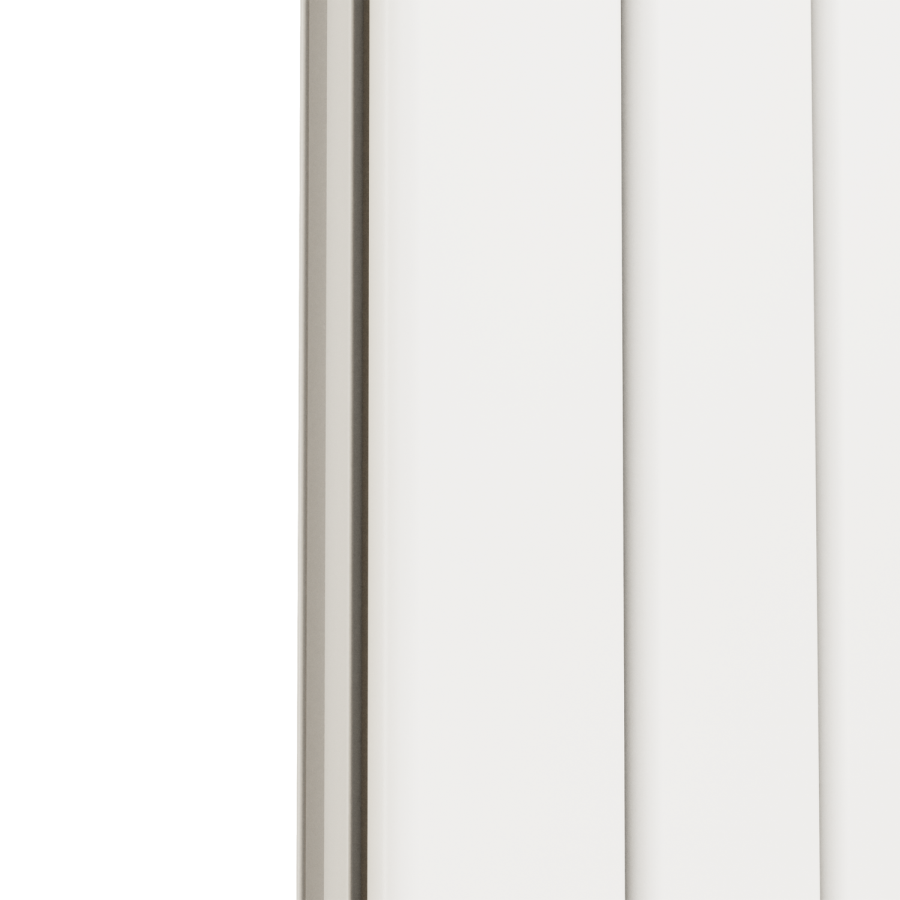 Eco Eleganza White Vertical Flat Designer Aluminium Radiator 1800x300mm Single Panel 2258 BTU