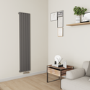 Eco Eleganza Anthracite Vertical Flat Designer Aluminium Radiator 1800x375mm Single Panel 2823 BTU