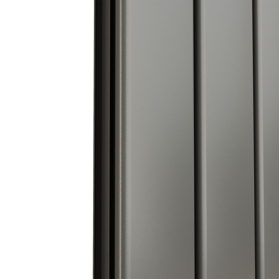 Eco Eleganza Anthracite Vertical Flat Designer Aluminium Radiator 1800x375mm Single Panel 2823 BTU