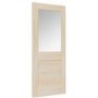 Internal Accoya Half-Glazed Door with Clear Glass - Unfinished - 1981 x 762 x 44mm - 2XG Essential - XL Joinery