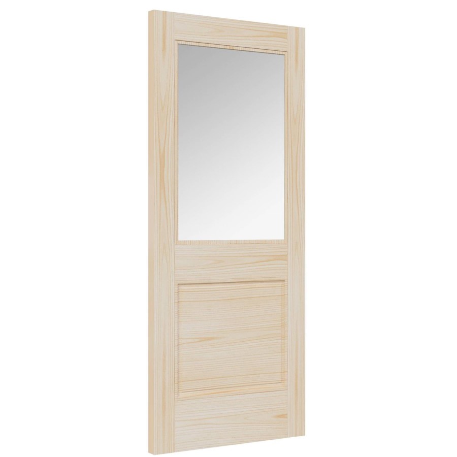 Internal Accoya Half-Glazed Door with Clear Glass - Unfinished - 1981 x 762 x 44mm - 2XG Essential - XL Joinery