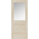 ACXG33DG Internal Accoya Half-Glazed Door with Clear Glass - Unfinished - 1981 x 838 x 44mm - 2XG Essential - XL Joinery