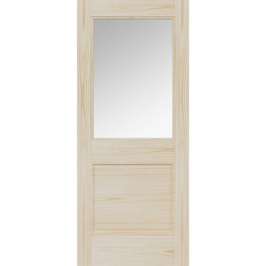 Internal Accoya Half-Glazed Door with Clear Glass - Unfinished - 1981 x 838 x 44mm - 2XG Essential - XL Joinery