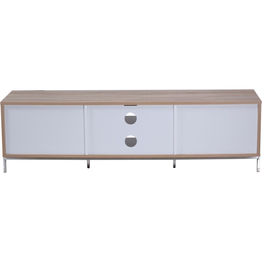 Alphason ADCH1600-WHT Chaplin TV Cabinet for up to 72" TVs - White/Light Oak
