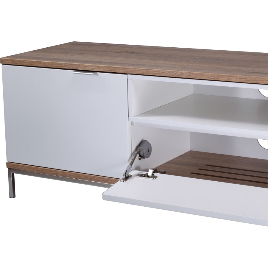 Alphason Chaplin White and Oak Effect TV Unit