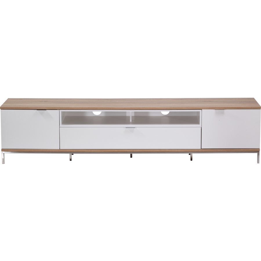 Alphason Chaplin White and Oak Effect TV Unit
