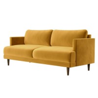 3 Seater Sofa in Mustard Velvet - Addison