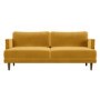 3 Seater Sofa in Mustard Velvet - Addison