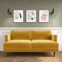 2 Seater Sofa in Mustard Velvet - Addison