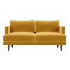 2 Seater Sofa in Mustard Velvet - Addison
