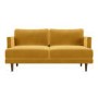 2 Seater Sofa in Mustard Velvet - Addison