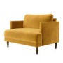 Mustard Velvet Loveseat Armchair - Addison 
