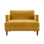 Mustard Velvet Loveseat Armchair - Addison 