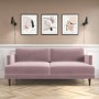 3 Seater Sofa in Purple Velvet - Addison