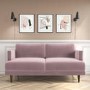 2 Seater Sofa in Purple Velvet - Addison