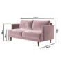 2 Seater Sofa in Purple Velvet - Addison