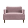 Purple Velvet Loveseat Armchair - Addison
