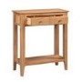 GRADE A1 - Narrow Solid Oak Console Table with Drawers - Adeline