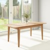 Extendable Dining Set in Solid Oak with 4 Mink Velvet Dining Chairs - Adeline