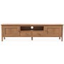 Wide Solid Oak TV Stand with Storage - TV's up to 77" - Adeline