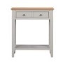 GRADE A1 - Narrow Grey Painted & Oak Console Table with Drawers - Adeline
