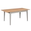 GRADE A2 - Grey Extendable Dining Table with Solid Oak Top - Seats 6 - Adeline