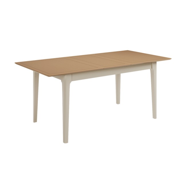 Large Dove Grey Extendable Dining Table with Solid Oak Top - Seats 4 - 6 - Adeline