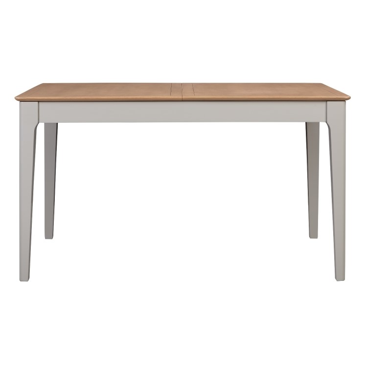 GRADE A2 - Grey Extendable Dining Table with Solid Oak Top - Seats 6 - Adeline