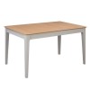 GRADE A1 - Large Grey Extendable Dining Table with Solid Oak Top - Seats 6 - Adeline