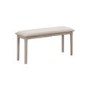 GRADE A2 - Grey Painted Dining Bench with Fabric Upholstered Seat - Seats 2 - Adeline