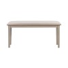 Grey Painted Dining Bench with Fabric Upholstered Seat - Seats 2 - Adeline