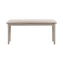 GRADE A2 - Grey Painted Dining Bench with Fabric Upholstered Seat - Seats 2 - Adeline