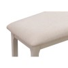 Grey Painted Dining Bench with Fabric Upholstered Seat - Seats 2 - Adeline