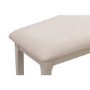 GRADE A2 - Grey Painted Dining Bench with Fabric Upholstered Seat - Seats 2 - Adeline