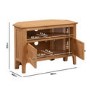 Corner TV Unit in Solid Oak with Storage - TV's up to 32" - Adeline