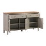 Large Grey & Oak Sideboard with Storage - Adeline